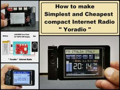 How to make Simplest and Cheapest compact Internet Radio - Yoradio